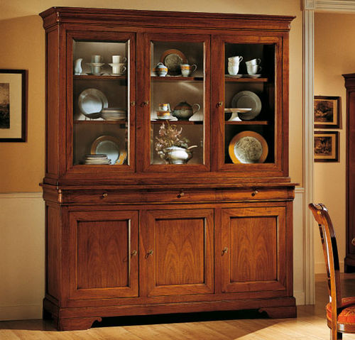 Traditional china cabinet - 600 - Crestan snc di Crestan Giovanni e Angelica - wooden / glass