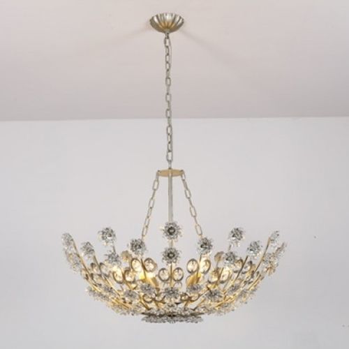 Contemporary chandelier - MV3007 CLARET SHORT - Alan Mizrahi Lighting - glass / brass / commercial