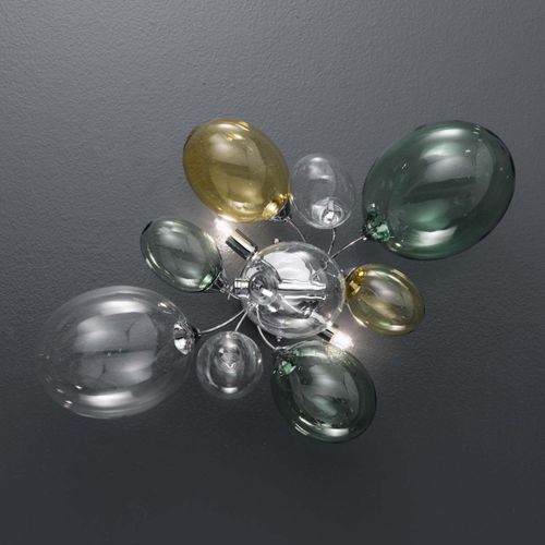 Modern wall light - IQ2119 NUVOLA - Alan Mizrahi Lighting - indoor / metal / glass
