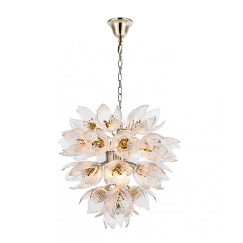 Contemporary chandelier - AM962850 DAISY - Alan Mizrahi Lighting - glass / metal / 9 light