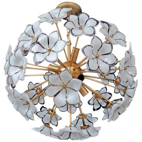 Contemporary chandelier - IQ2062 VENINI BOUQUET OF FLOWER - Alan Mizrahi Lighting - Murano glass / metal / 6 light