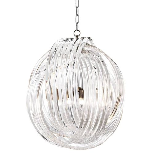 Art Deco chandelier - IQ8023 MARCO POLO - Alan Mizrahi Lighting - metal / glass / 4 light