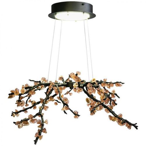 Original design chandelier - DV3953 ALMOND - Alan Mizrahi Lighting - crystal / brass / LED