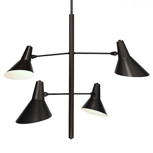 Vintage chandelier - IQ2153 FRANCO - Alan Mizrahi Lighting - metal / commercial / candelabra