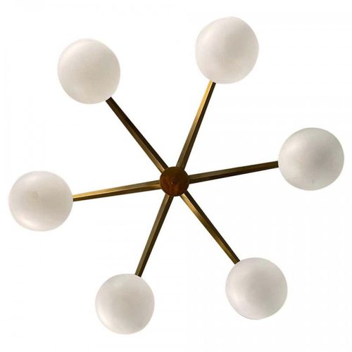 Art Deco chandelier - IQ8068 ANGELO LELLI - Alan Mizrahi Lighting - glass / metal / 6 light