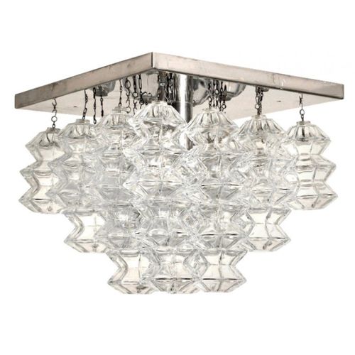 Venetian style chandelier - WM632 KALMAR PAGODA - Alan Mizrahi Lighting - metal / glass / waterfall