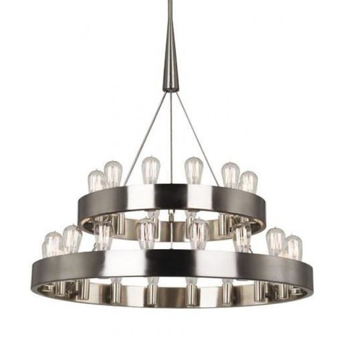 Contemporary chandelier - AM2504 CANDELARIA - Alan Mizrahi Lighting - brass / commercial / ring-shaped