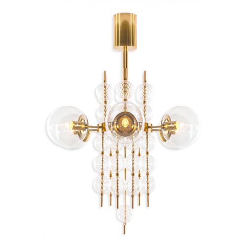 Contemporary chandelier - IQ8449 MADISON - Alan Mizrahi Lighting - glass / metal / commercial