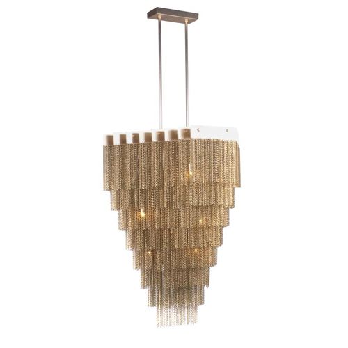 Contemporary chandelier CH2828 KELLY Alan Mizrahi Lighting metal / waterfall / chain