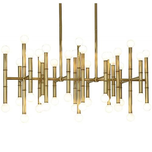 Contemporary chandelier - JR1981 MEURICE - Alan Mizrahi Lighting - brass / golden / black