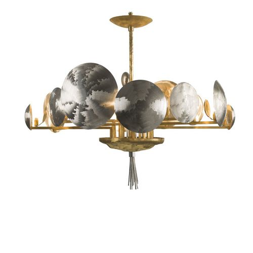 Art Deco chandelier - IQ8345 SIGMA - Alan Mizrahi Lighting - metal / 12 light / 1 tier