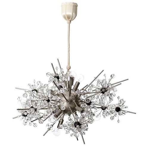 Contemporary chandelier - PS1008 EXPLODING STAR - Alan Mizrahi Lighting - crystal / metal / wooden