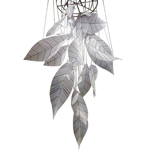 Original design chandelier - AM2244 CRYSTAL PALM  - Alan Mizrahi Lighting - steel / crystal / commercial