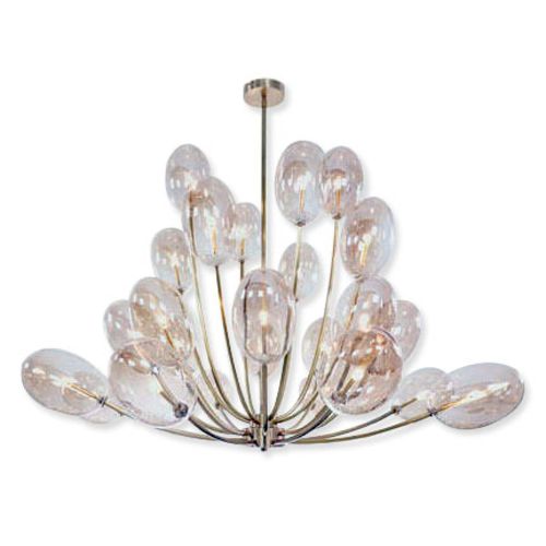 Contemporary chandelier - IQ2158 Echo  - Alan Mizrahi Lighting - metal / glass / commercial