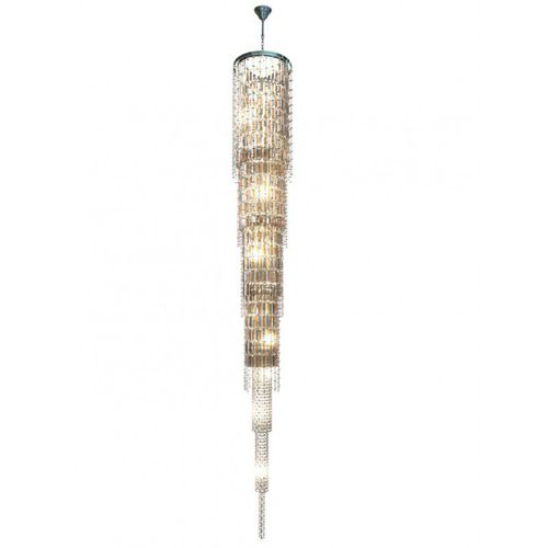 Contemporary chandelier - QZ5090 EMPIRE STATE - Alan Mizrahi Lighting - steel / crystal / commercial