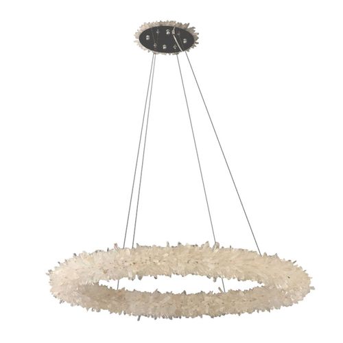 Contemporary chandelier - AM084A CESAR - Alan Mizrahi Lighting - nickel / crystal / commercial
