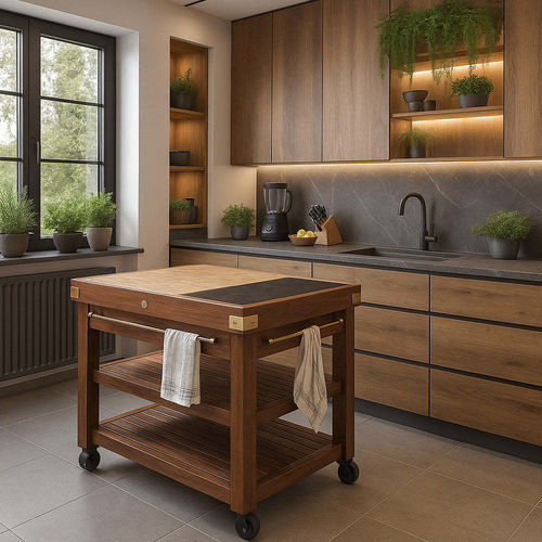 Countertop kitchen unit - BILCENT - Chabret - with legs / mobile / wheeled