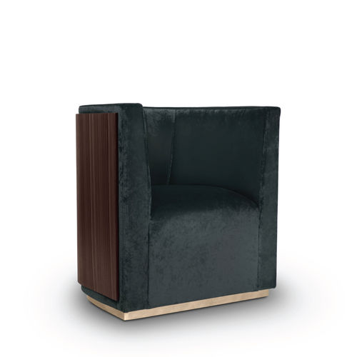 Modern armchair - GRACE  - Essential Home - velvet / ebony / upholstered