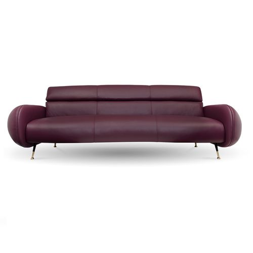 Contemporary sofa - MARCO - Essential Home - fabric / leather / with armrests