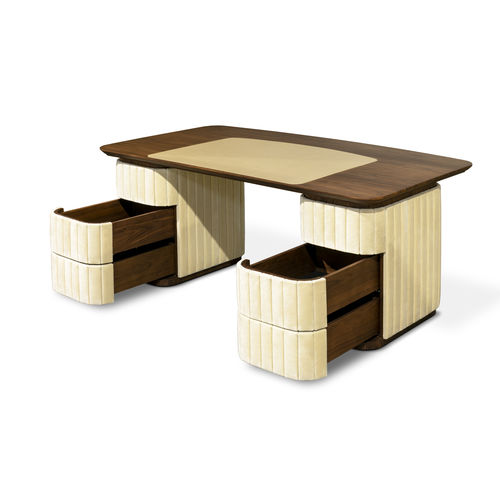 Free-standing desk - EDITH - Essential Home - design / walnut / straight