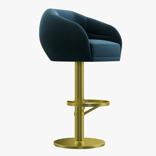 Design bar chair - MANSFIELD - Essential Home - indoor / velvet / polished brass base