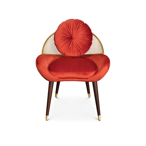 Modern dining chair - GARBO  - Essential Home - indoor / velvet / wooden