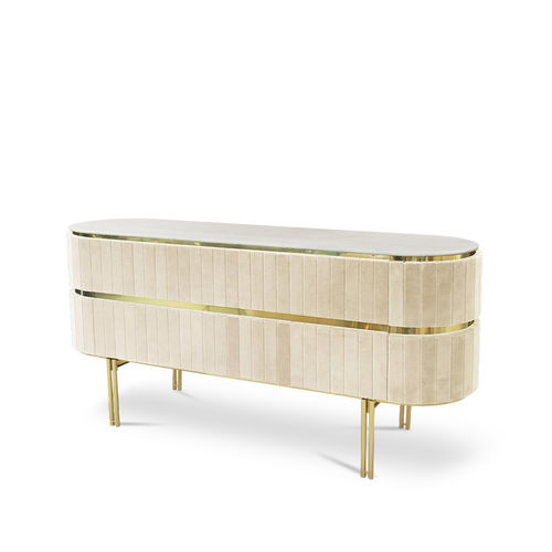 Sideboard with long legs - EDITH - Essential Home - contemporary / polished brass / brass