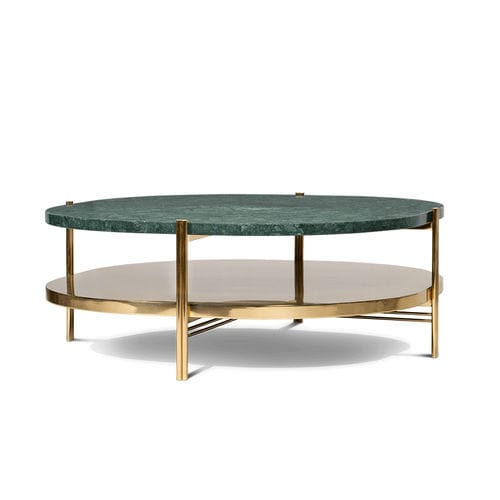 Modern coffee table - CRAIG - Essential Home - marble / polished brass base / round