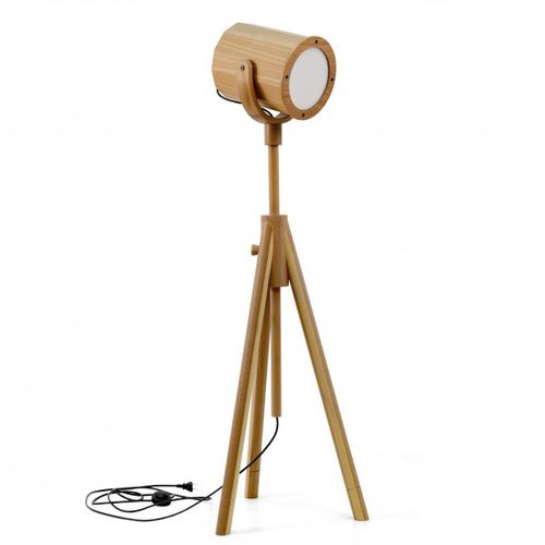 Floor-standing lamp - TIJUCA - Moora - wooden / contemporary / corded