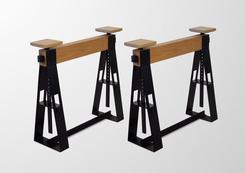 Contemporary trestle - AÇO - Moora - metal / wooden