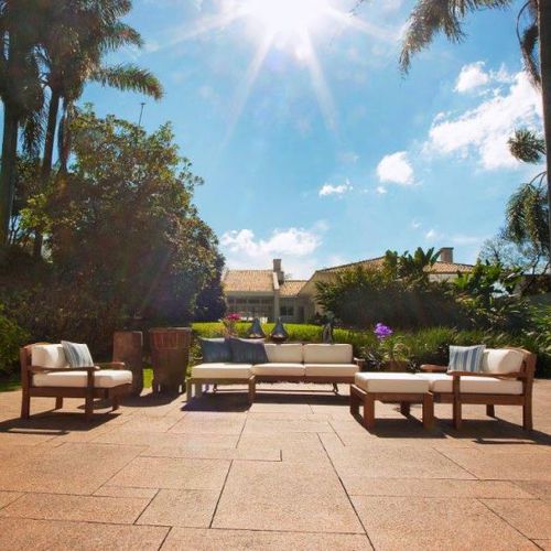 Contemporary sofa - JACARTA - Butzke - outdoor / fabric / with removable cushion