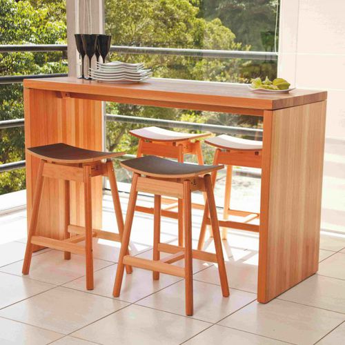 Contemporary table - BLOCK  - Butzke - wooden / rectangular / outdoor
