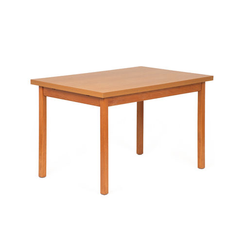 Contemporary table - BABU - BALATON BUTOR - wooden / wooden base / rectangular