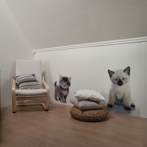 Construction decorative panel - KITTEN 1 - Huntonit - wall-mounted / high-resistance / in wood fiber