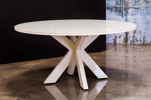 Contemporary dining table - CESANNE - Estudiobola - lacquered MDF / round / home