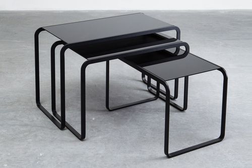 Contemporary nesting tables - NEST - Estudiobola - aluminum / rectangular / home