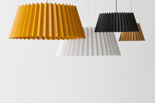 Pendant lamp - PILER - Estudiobola - aluminum / acrylic / polyester