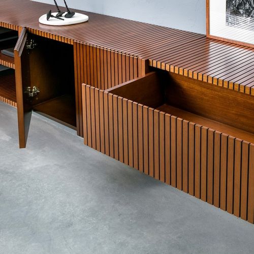 Sideboard with long legs - SOMA - Estudiobola - contemporary / wooden / with drawers