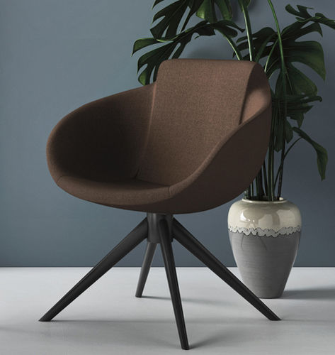 Contemporary chair - TWIST - imperial-line - indoor / fabric / metal base