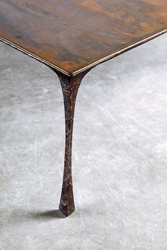 Art Nouveau style nesting tables - BASILICA - industriaedition - copper / triangular / home