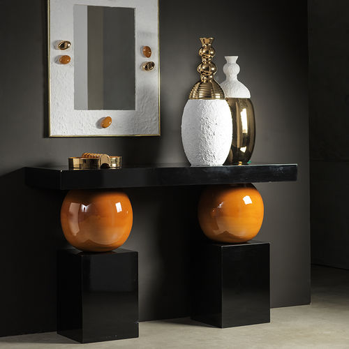 Contemporary sideboard table - T2226 - Sigma L2 - lacquered wood / lacquered wood base / rectangular