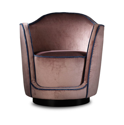 Contemporary armchair - SV12/R - Sigma L2 - velvet / brown