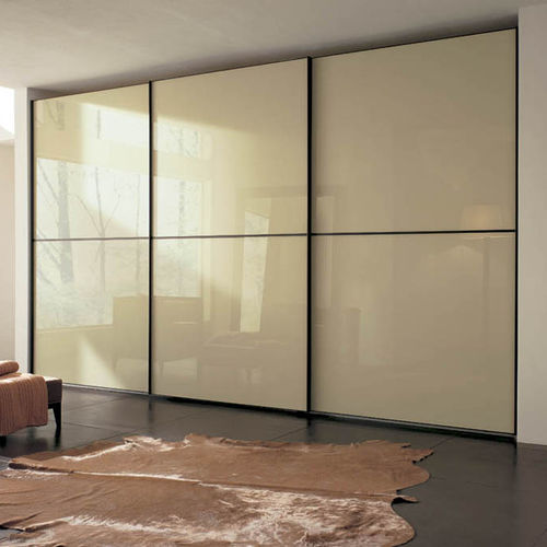 Contemporary wardrobe - METAL - Mobilform - wooden / lacquered glass ...