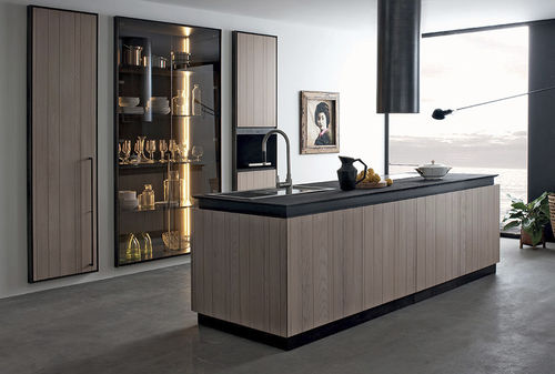Contemporary kitchen - CUBIC - Shake Design - wooden / glass / island