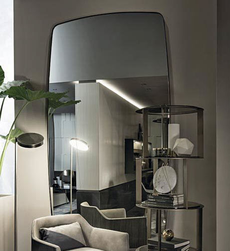 Wall-mounted mirror - BOSTON  - Shake Design - contemporary / rectangular / metal