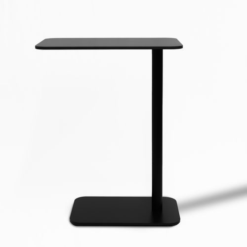 Contemporary side table - JENS FIX  - Traba' - HPL / painted metal base / rectangular