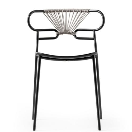 Contemporary chair - GENOA MET CROSS PU - Traba' - exterior / polyurethane / leather