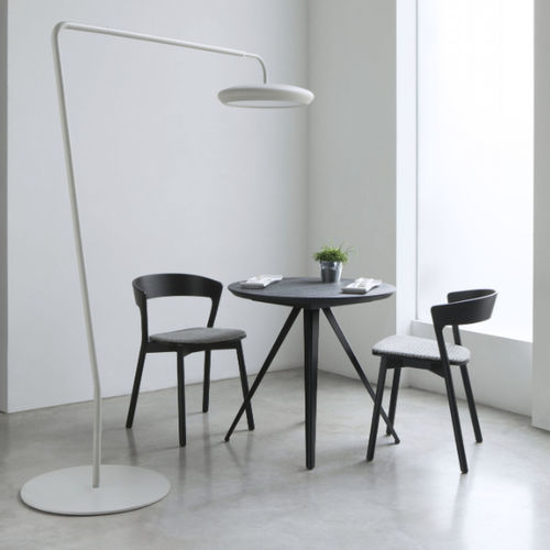 Contemporary table - AKY 4 MET - Traba' - painted metal / wooden base / painted metal base