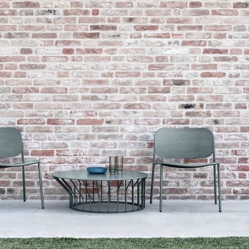Modern armchair - METIS DOT - Traba' - metal / painted metal / red