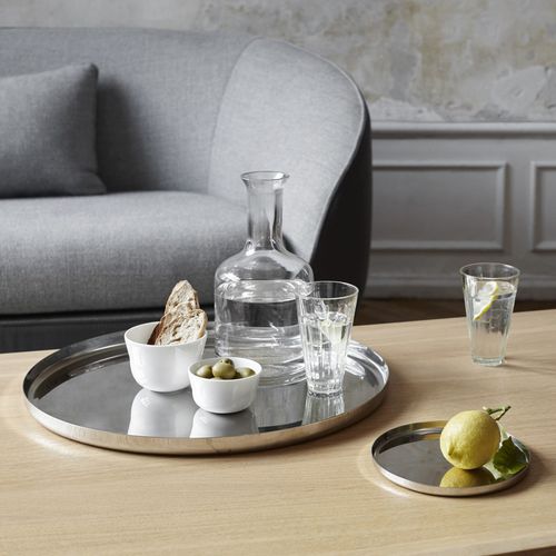 Stainless steel serving tray - KAOLIN - Kahler Design - for domestic use